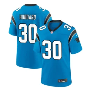 Chuba Hubbard Jersey Carolina Panthers Blue Game