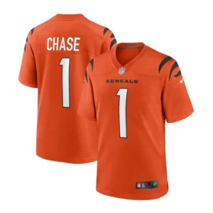 Ja’Marr Chase Jersey Cincinnati Bengals Orange Game